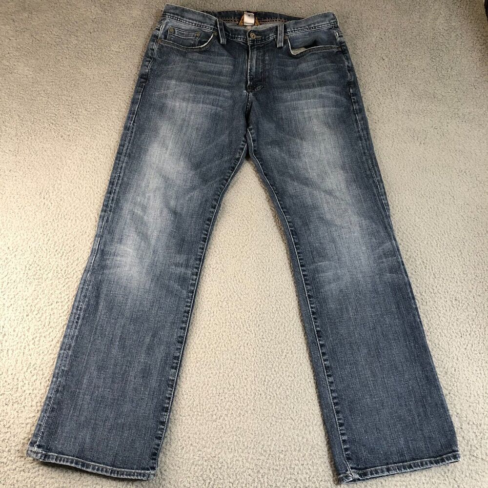 Lucky Brand Jeans Mens 34 Blue‎ Straight Denim Preppy Rocker Classic Casual